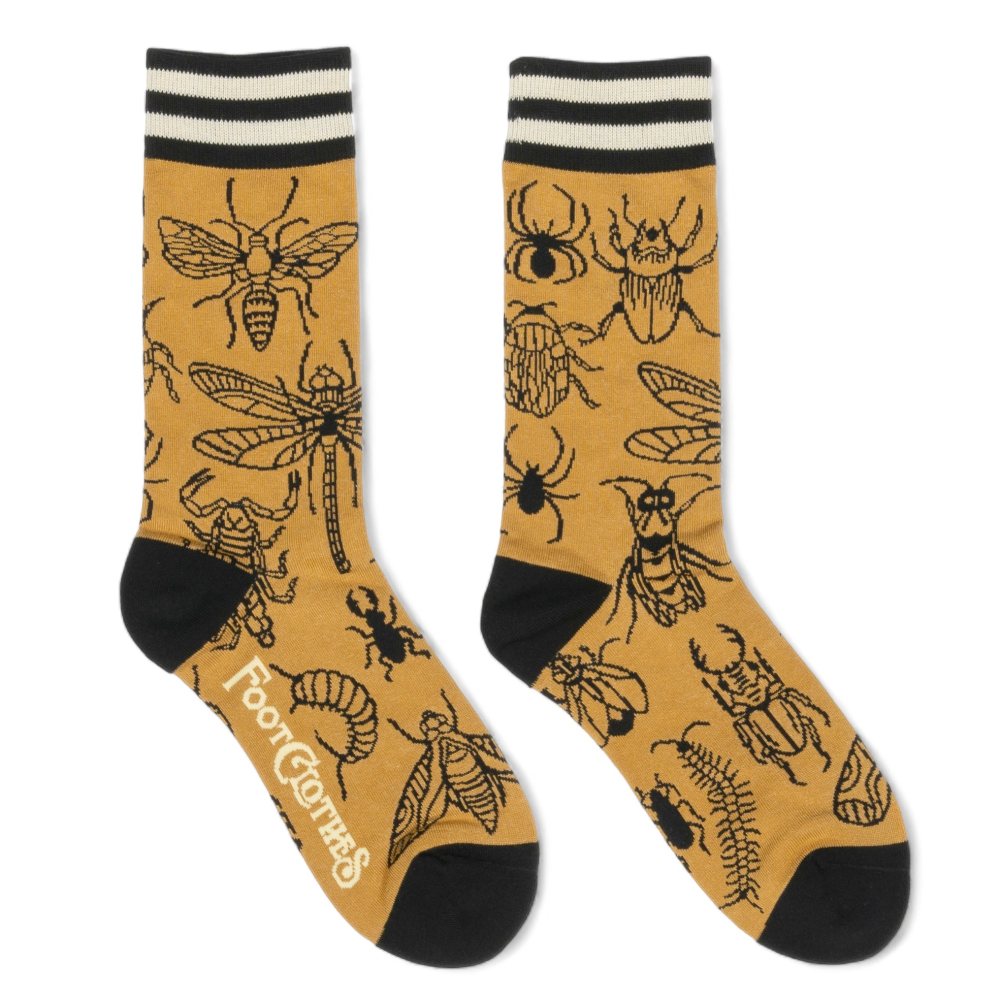 Footclothes - Arcanum - Creepy Crawlies Socks - Yellow